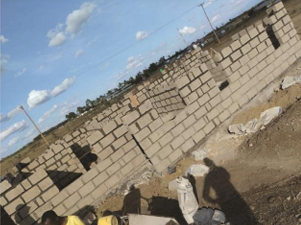 Masonry wall construction in Nyandarua
