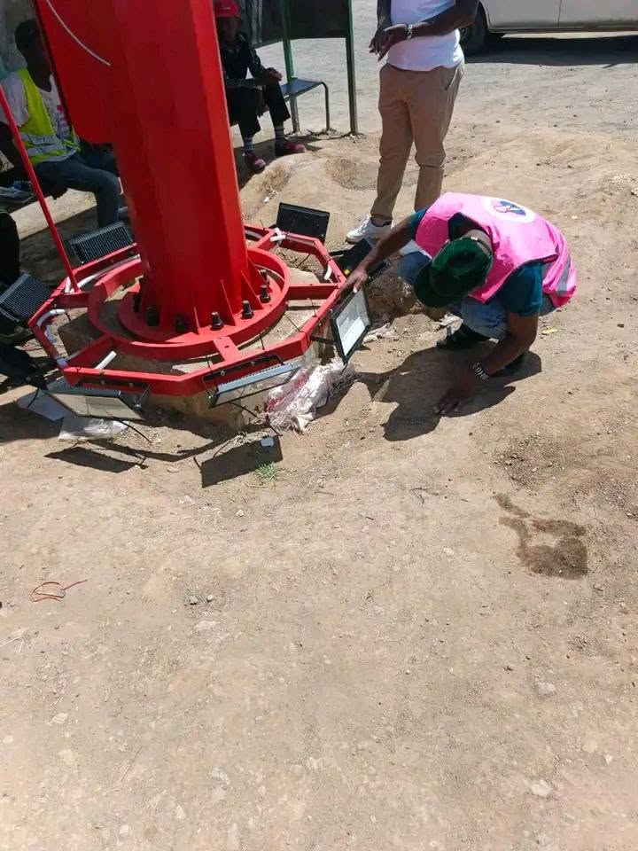 High mast lighting installation in Laikipia West