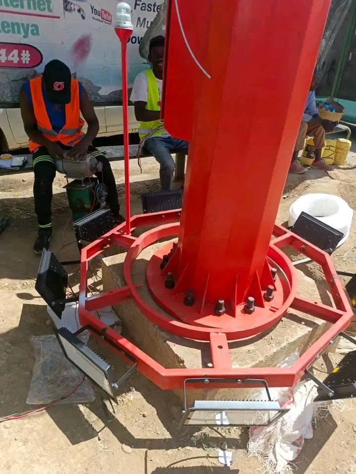 High mast pole and lighting infrastructure project