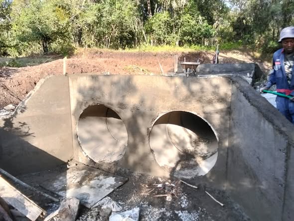 Culvert and drainage works at a private ranch in Rumuruti