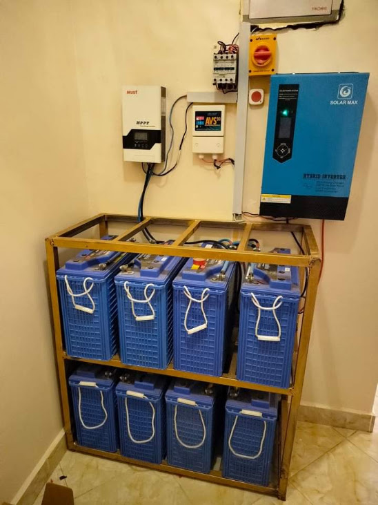 Solar lighting system installation in Kenya